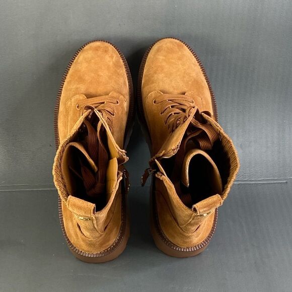 SAM EDELMAN EVINA FRONTIER BROWN Platform Combat boots women size 10 - Picture 8 of 10